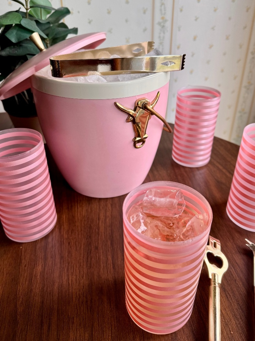 VTG Pink Longhorn Atomic Lounge Set